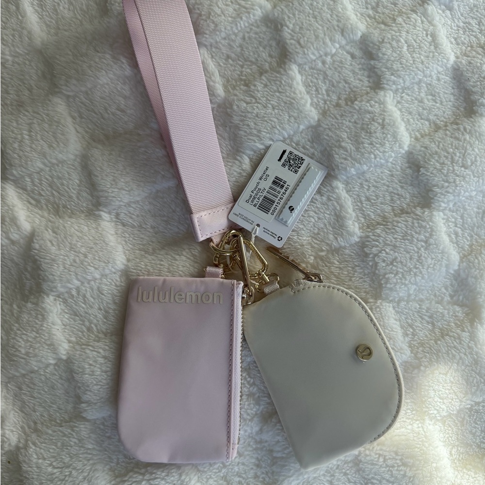 lululemon athletica Pink and Cream Wallet Set